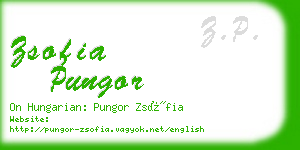 zsofia pungor business card